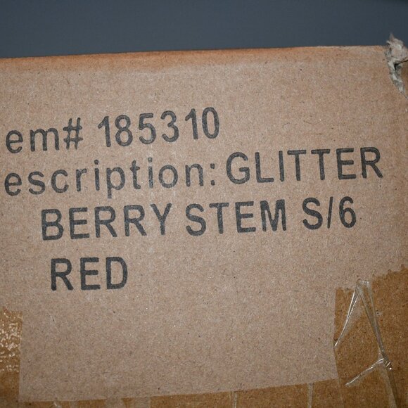Frontgate Glitter Berry Stems, Set of Six #185310 NIB Add color and texture to g - Picture 7 of 7